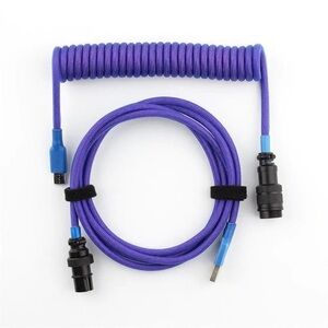 Clickeys.nl NEW Custom Coiled Type C Keyboard Purple Cable w/ Aviator
